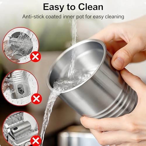Electric Milk Frother, Stainless Steel Hot/Cold Foam Maker, with LED Display, for Latte & Hot Chocolate,for Home & Office - Image 6