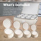 storageLAB China Storage Containers, Containers for Organizing, Hard Shell Case, Felt Plate Dividers, Moving Supplies, Storage Box, Wine, Dishes, Glasses Storage, Charger Plates Storage Containers - Image 3