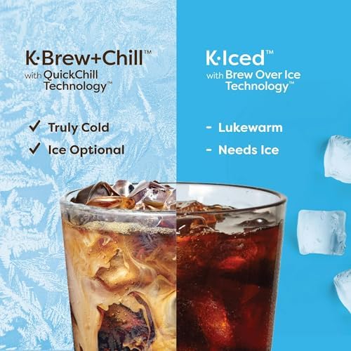 Keurig K-Brew+Chill Iced or Hot Single-Serve K-Cup Coffee Maker with MultiStream and QuickChill Technology, 70oz. Removable Reservoir, Black (Renewed) - Image 2