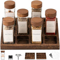 Yangbaga Glass Spice Jars with Labels, 24pcs 4oz Seasoning Jars with 2 Rack by Hanber