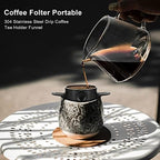 Coffee Filters Portable Foldable Coffee Filter Stainless Steel Easy Clean Reusable Coffee Funnel Paperless Pour Over Holder Coffee Dripper - Image 3