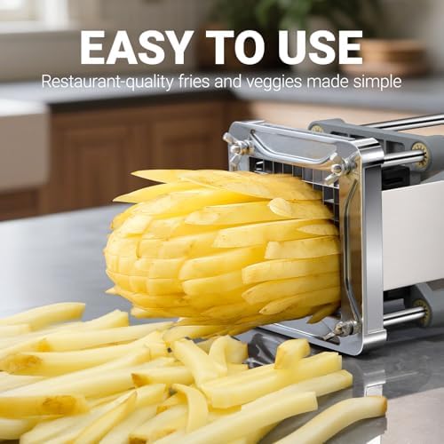 Sopito Pro French Fry Cutter for Potatoes with 1/4-1/2-3/8 Inch Blades - Image 2
