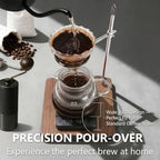 Pour Over Stand with North American Walnut Base & 360° Adjustable Coffee Filter Holder - Coffee Dripper Station for V60, Chemex & Glass Funnels - Home Barista Brew Station(Stand Only) - Image 3