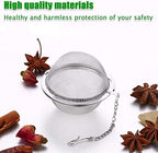 "2 Pack Stainless Steel Tea Strainer - Fine Mesh Tea Ball Infuser with Extended Chain Hook, Loose Leaf Tea Filter for Teapots, Cups & Mugs, Spices & Seasonings"(3 Pack) - Image 6