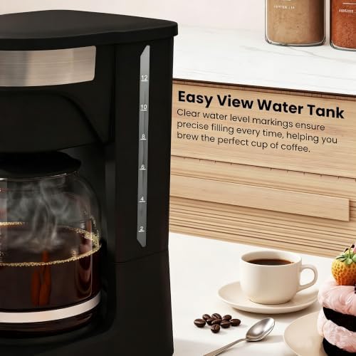 12-Cup Drip Coffee Maker,Auto Keep Warm,Reusable Filter,60Oz Size - Image 7