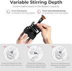 IKAPE Espresso Coffee V3 WDT Tool, 54mm Stirrer Distribution Tool, Equipped with 10-needle Stirrer, Adjustable Needle Height, Coffee Stirrer with Dosing Funnel & Stand - Image 3