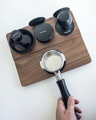 Normcore Tamping Station - Natural Walnut Espresso Tamping Mat - Wooden Tamping Mat for 51/54/58mm Portafilter, Tamper, Distributor, Puck Screen and Portafilter - Genuine American Walnut Wood - Image 4