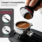 Self Leveling Spring Loaded Tamper 54mm with Ergonomic Handle and Flat Base - Image 2