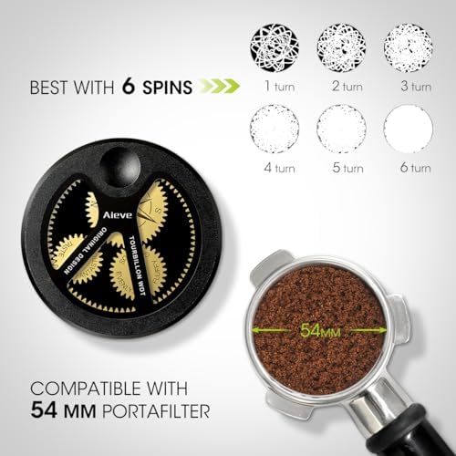 Aieve 54mm Spirographic WDT Tool Espresso, Metal Espresso Distribution Tool - Image 3