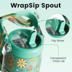 Fjbottle WrapSip 24 oz Insulated Tumbler with Flip Straw and Handle - Image 3