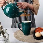 Sweejar Ceramic Tea Pots,30OZ Porcelain Teapot with Infuser(Jade) - Image 3
