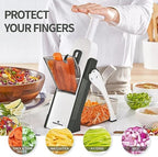 ONCE FOR ALL Upgrade Safe Mandoline Slicer Plus, Adjustable Vegetable Slicer DarkGray - Image 2