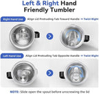 30 oz Stainless Steel Tumblers Bulk with Handle and Lid, 8 Pack - Image 2