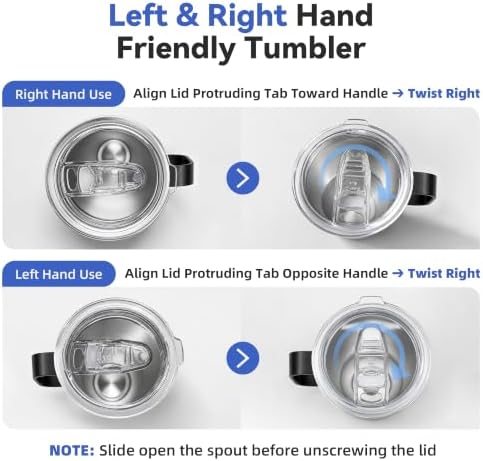 30 oz Stainless Steel Tumblers Bulk with Handle and Lid, 8 Pack - Image 2
