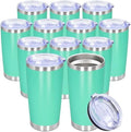 20oz Tumbler Stainless Steel Tumbler Coffee Tumbler with Lid Light Blue, 12P by AUWBON