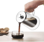 Vortex XLYTB650 Premium Double Layer French Press Coffee Maker - 650ml Heat Resistant Borosilicate Glass Pot, Stainless Steel Plunger for 2-3 Cups, Elegant Home Office Brew by VortexFlashlight