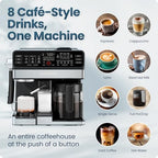 Chefman Coffee Maker Espresso Machine Combo, 8-in-1 Coffee Station with Automatic Milk Frother for Lattes, Cappuccinos, Macchiatos, 20-Bar Pump, 12-Cup Carafe & 3L Water Tank - Black - Image 3