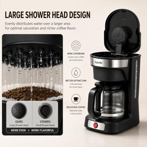 12-Cup Drip Coffee Maker,Auto Keep Warm,Reusable Filter,60Oz Size - Image 4