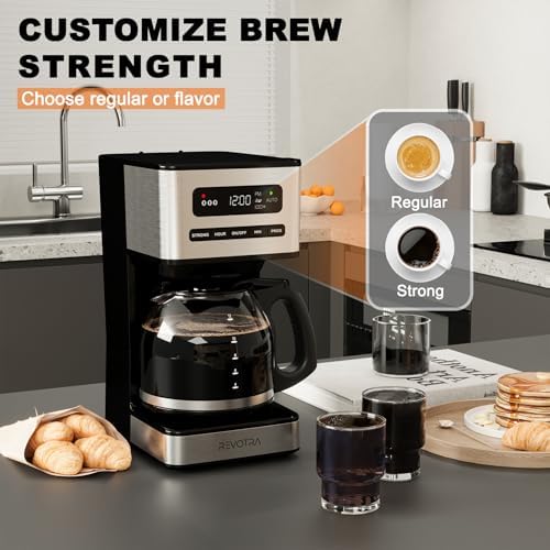 REVOTRA 12 Cup Programmable Coffee Maker, Hot and Iced Drip Coffee Makers - Image 6
