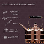 Buckingham No. 1 Tea Kettle - Copper, 60.8 Oz - Image 4