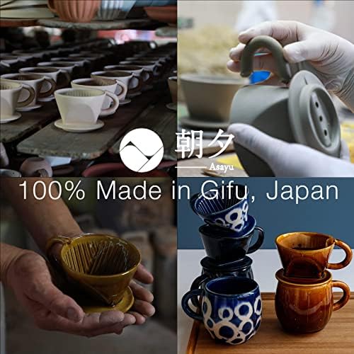 Asayu Japan Ceramic Coffee Pour Over Maker Set in Dark Navy Blue - Image 6