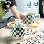 Miamolo Coffee Mugs with Stand and Spoons, Stacking Space-saving - Image 3