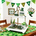 St Patrick's Day Decoration 8 PCS Saint Patty's Day Tiered Tray Decor Set - Image 2