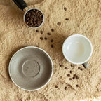 Loveramics Coffee Cup Ceramic, 8 oz Latte Art Cup with Saucer for Cappuccino, Tea, Espresso, Thick - walled stoneware Cappuccino mug Set for Cafe and Barista - Potters Colours (Granite, 8OZ) - Image 6
