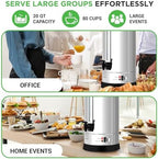 NutriChef 19L Water Boiler Hot Water Dispenser Urn | Large Electric Kettle with Keep Warm Function, Safety Lock Lid & Stainless Steel Inner Pot for Tea & Hot Beverages (Black & Silver). - Image 2