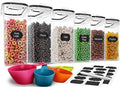M MCIRCO 6 Piece 4L /135.2oz Cereal Container Set, Food Storage Containers by MMCIRCO