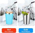 VEGOND 12oz Tumbler Stainless Steel Tumbler bulk Vacuum Insulated Double Wall Travel Tumbler with Lid and Straw Reusable Tumbler, Sky blue 6 Pack - Image 3