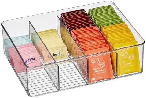 iDesign 4-Section Storage Bin, Clear by iDesign
