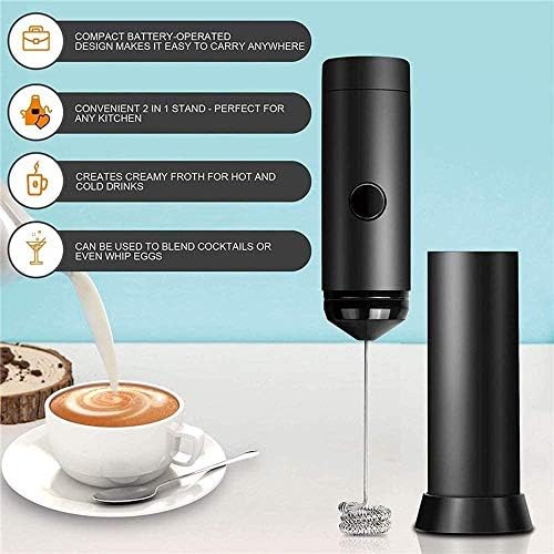 KouRy Kitchen Tools Coffee Milk frother Detachable Hand Blender Egg Beater Handle Stainless Steel Whisk Electric Blender Egg Stirrer Without Battery - Image 6