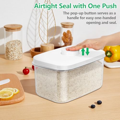 Airtight 12 Lbs Flour Sugar Storage Containers 6.34 Qt Rice Holder BPA Free - Image 2