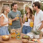 Glass Cups with Lids and Straws, 6 Pack, 16oz, Sunflower - Image 7