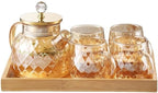 Water Pitcher Glass Cold Kettle high Temperature Resistant Household Set Family with Cold Kettle Juice Pot tie Pot teapot Water Jug(L) by Unknown