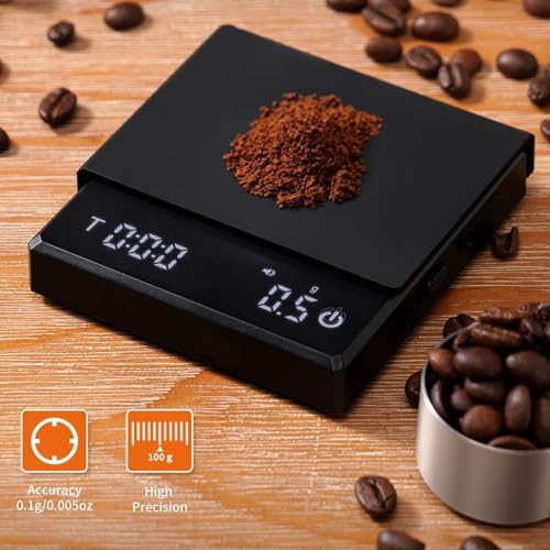 Rechargeable Kitchen Coffee Scale With Timers 0.1g High Precisions Electronic Scale For Espresso And Pouring Over Coffee - Image 7
