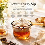 Single Serve Glass Teapot, 12 oz Side Handle Kyusu, Infuser for Loose Tea - Image 3