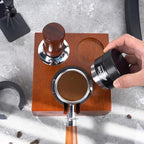 IKAPE Espresso Tamper Station, 51MM, 54MM, 58MM Wooden Coffee Tamper Holder Base, Espresso Tamp Mat Stand Fit for 51 to 58MM Espresso Accessories - Can be Adjustable Portafilters Stand Height - Image 5