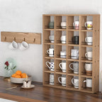 Wooden Coffee Mug Display Rack, Wall Mounted Coffee Cup Holder - Image 4