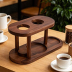 Solid Wood Pour Over Coffee Stand, 14.6x4.6x6.5in - Image 3