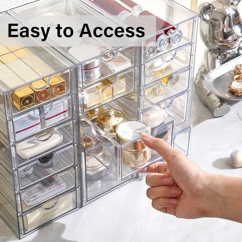 Prsildan Acrylic Drawer Makeup Organizer with 4 Drawers - Image 5