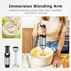 Bonsenkitchen Immersion Blender with Food Processor,12 Speeds & Turbo Mode - Image 5