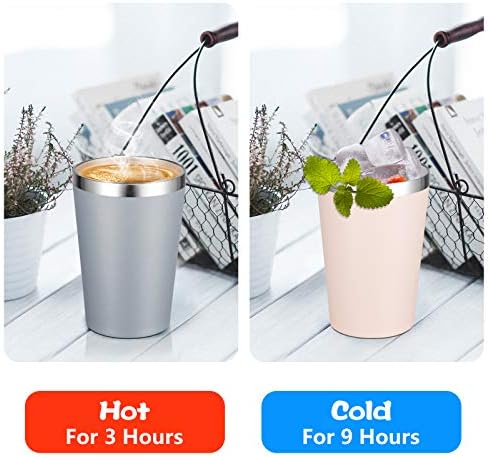 VEGOND 12oz Tumbler Stainless Steel Tumbler bulk Vacuum Insulated Double Wall Travel Tumbler with Lid and Straw Reusable Tumbler, Grey 6 Pack - Image 3