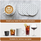Asian Drink Coasters Set of 4, Absorbent Round Ceramic Coasters for Desk, Oriental Chinese Traditional Ink Painting Natural Cup Mats for Home Kitchen Office Party Coffee Table Decoration Supplies - Image 7