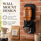 Wall Mounted Manual Coffee Grinder, Adjustable Coarseness - Image 2