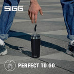 SIGG - Insulated Mug - Travel Mug Helia - With Durable Glass Straw & Cleaning Brush - Leakproof - BPA Free - 18/8 Stainless Steel - 15oz/20oz - Image 3