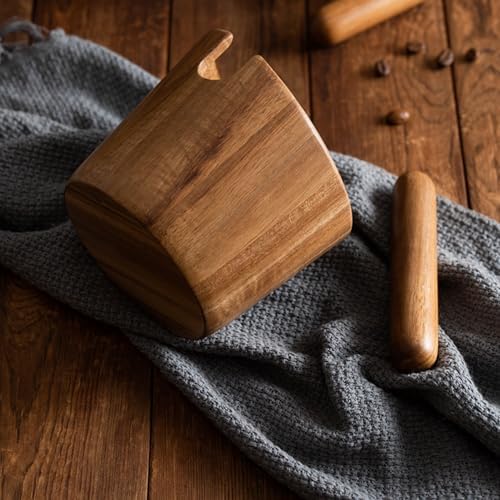 Wood Coffee Knock Box, Coffee Grounds Container, Espresso Grounds Bin Knock Box, Barista Coffee Grind Bin Espresso Dump Bin Espresso Dumpster Barista Tools Accessories - Image 7