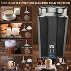 5-in-1 Milk Frother and Steamer, Automatic Warm and Cold Foam Maker, Hot & Cold Foam Maker and Milk Warmer with LED Display Touch Screen for Coffee,Latte, Cappuccino, Macchiato, Hot Chocolate - Image 2
