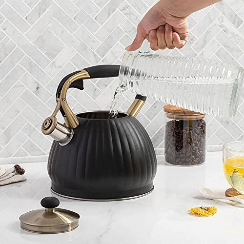 Stovetop Teapot For Home And Restaurant 3.5L Whistling Kettle For Gas Stove Stainless Steel Whistle Tea Water Bottle Pot Pumpkin Shape - Image 7